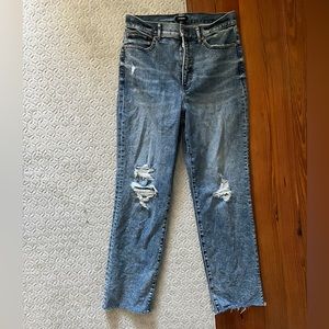 Express Modern Straight Super High Rise Jeans. Size 10R.